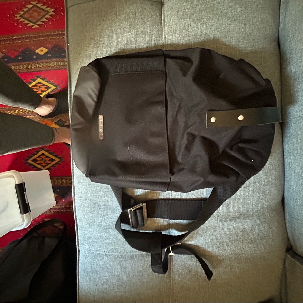 Brooks Black Backpack with Structured Design